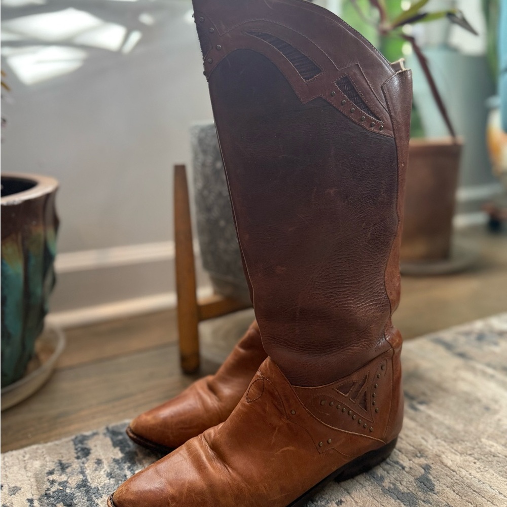 Vintage 1970’s Circle S Brown Leather Western Boots - Picture 3 of 10